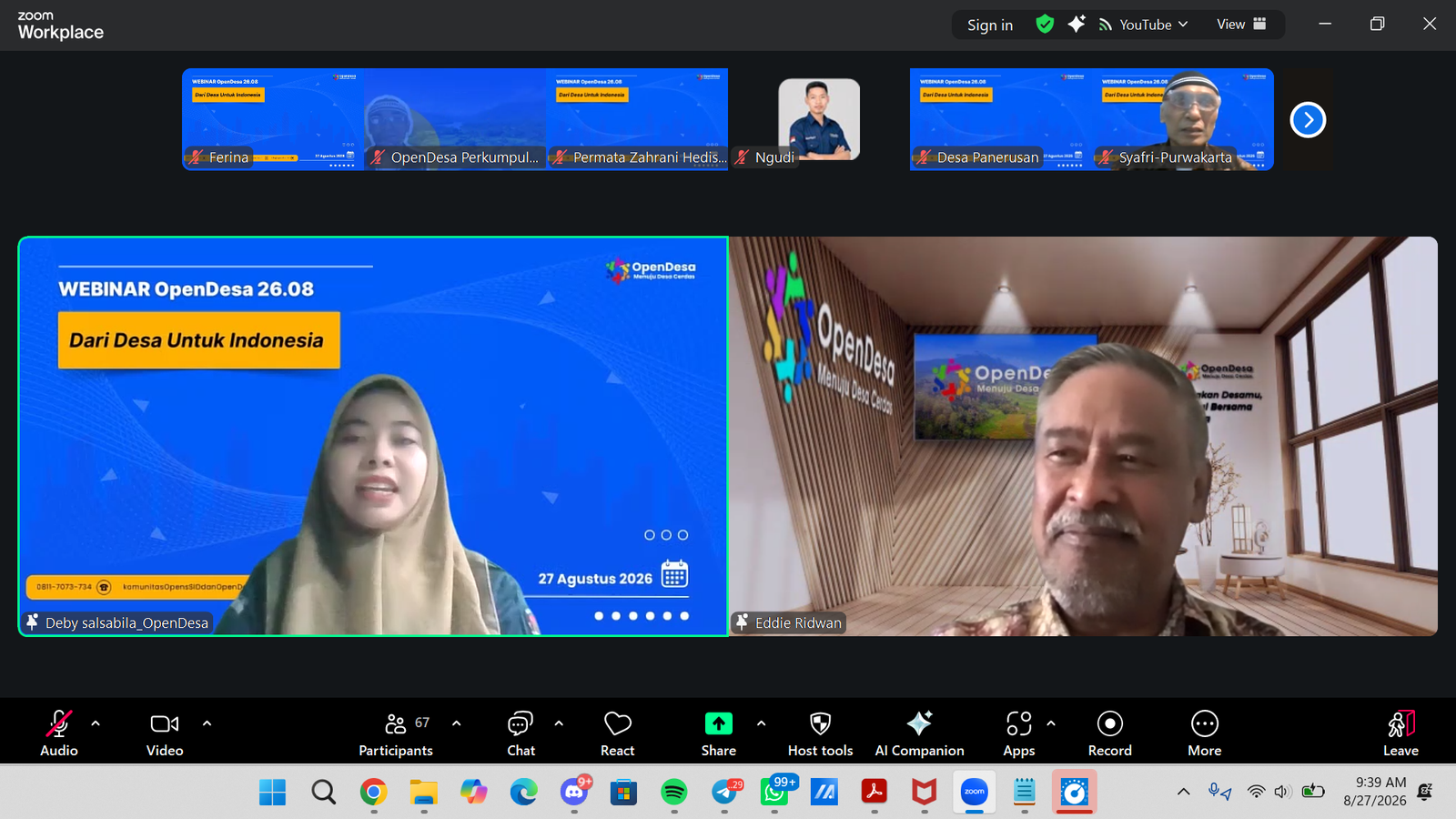Galeri Satu Dekade OpenSID, OpenDesa Gelar Webinar “Dari Desa untuk Indonesia”