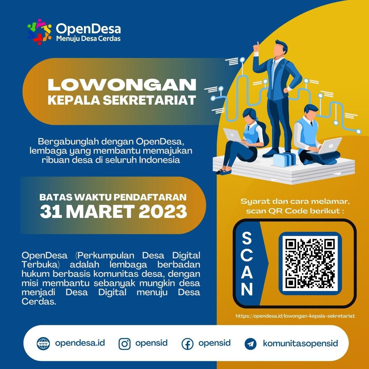 Lowongan: Kepala Sekretariat OpenDesa
