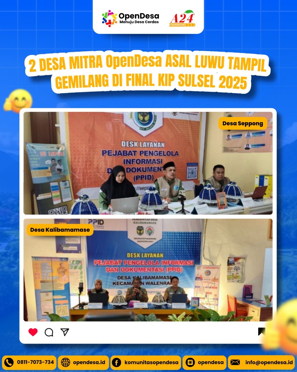 Membanggakan ! 2 Desa Mitra OpenDesa Asal Luwu Berhasil Presentasikan Layanan Informasi Publik Desa Di Hadapan Juri Lomba KIP Desa Se-Sulawesi Selatan 2025 Secara Virtual Tour Zoom