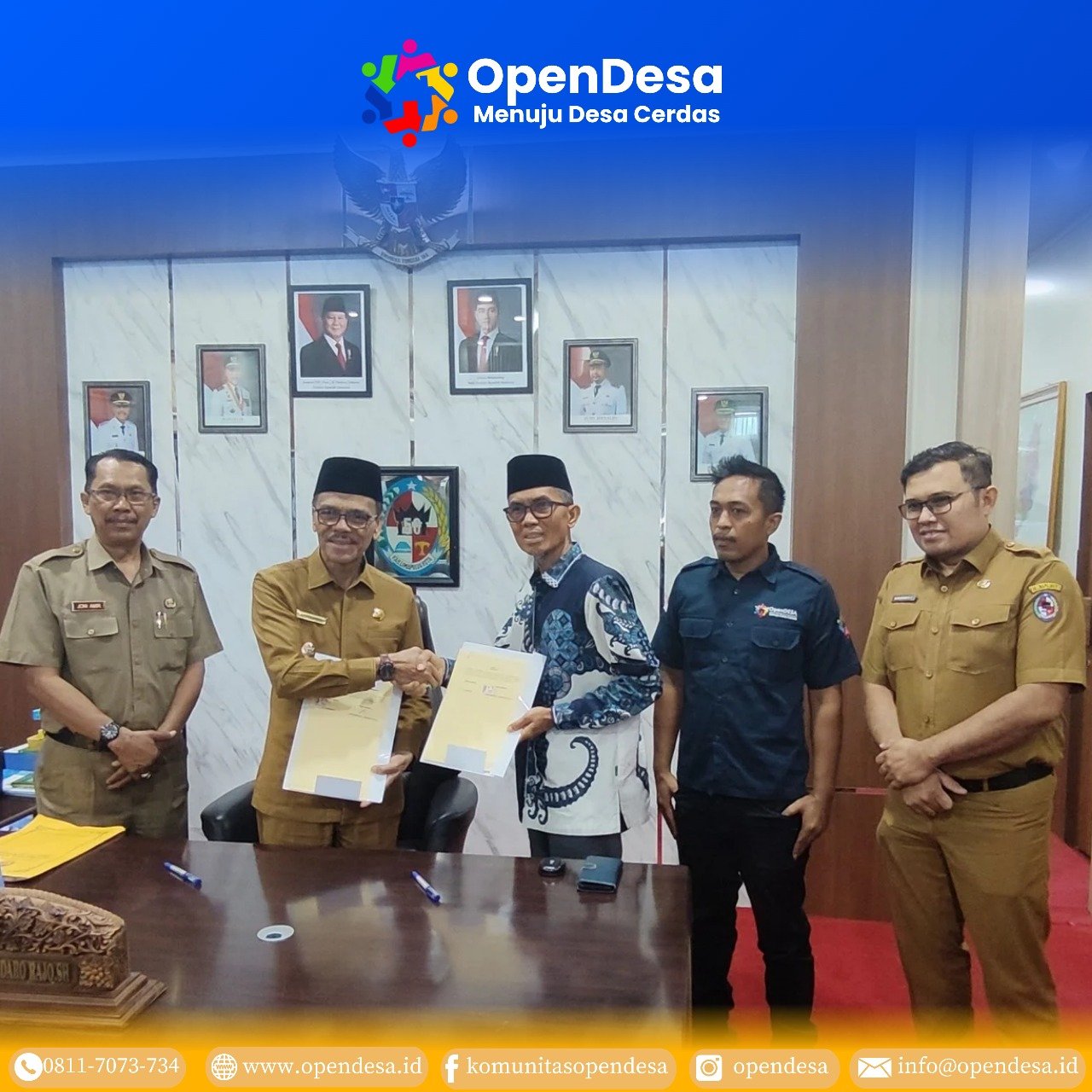 Penandatanganan Kesepakatan Bersama Antara OpenDesa dan Pemerintah Kabupaten Lima Puluh Kota: Implementasi Smart Village Menuju Satu Data