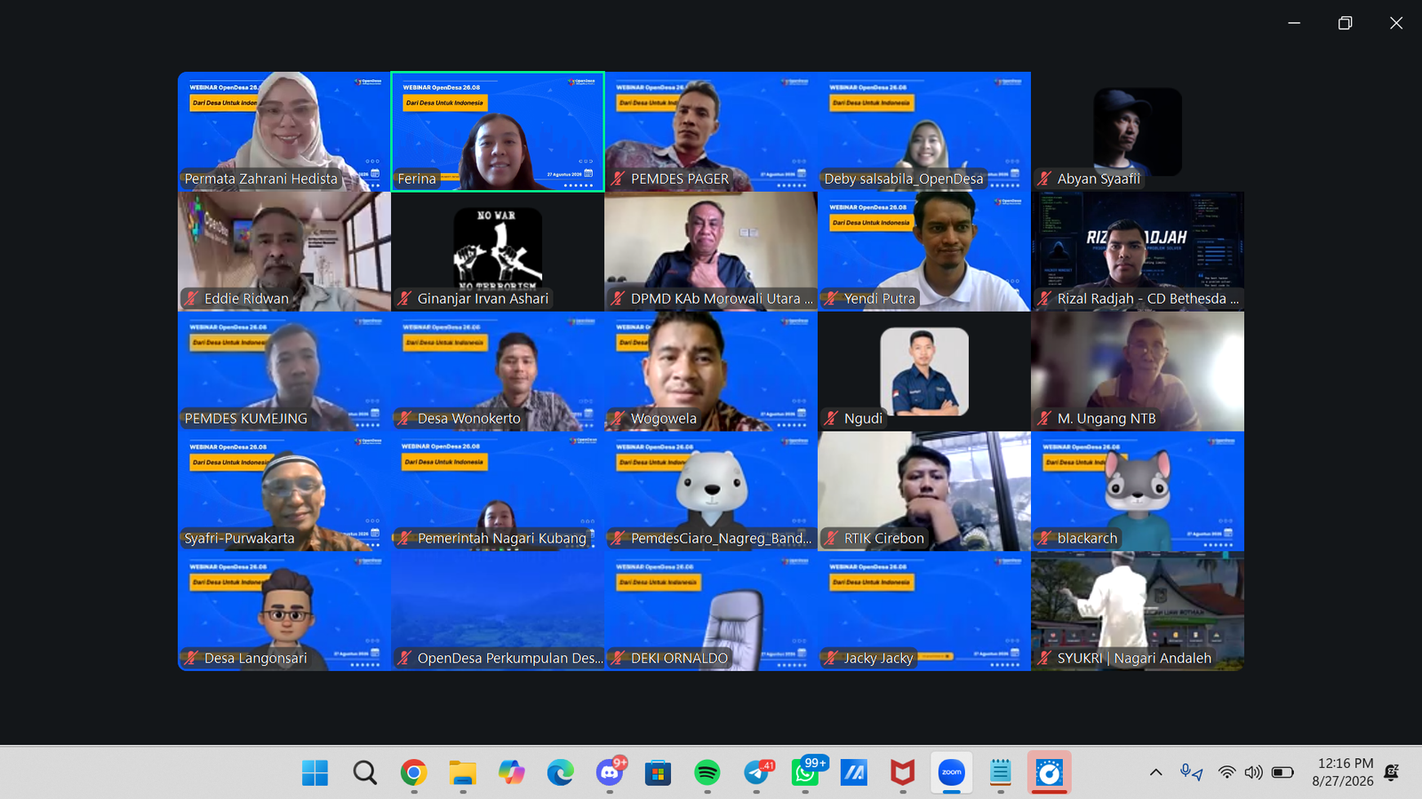 Galeri Satu Dekade OpenSID, OpenDesa Gelar Webinar “Dari Desa untuk Indonesia”