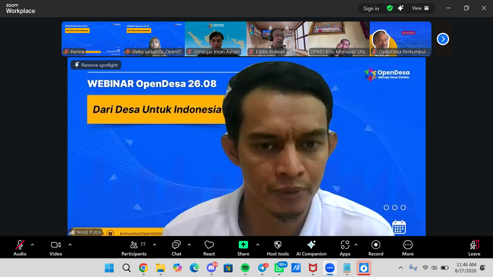 Galeri Satu Dekade OpenSID, OpenDesa Gelar Webinar “Dari Desa untuk Indonesia”
